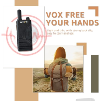 Retevis RT622P lehká vysílačka PMR446, dobíjecí USB C, 1620 mAh, VOX Hands Free přenosné 2-pásmové rádio s náhlavní soupravou pr